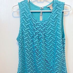 Banana Republic Sleeveless Tunic with Cutout Overlay